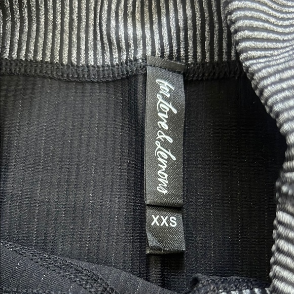 For Love and Lemons mesh grey striped biker short - Picture 3 of 4